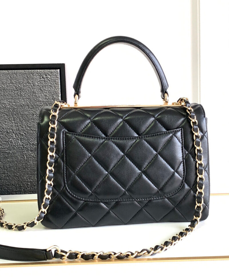 Chanel Flap Bag With Top Handle A92236 Black